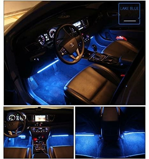 RGB Car LED Light Strips – Sound-Activated, 48 LEDs, Remote Control