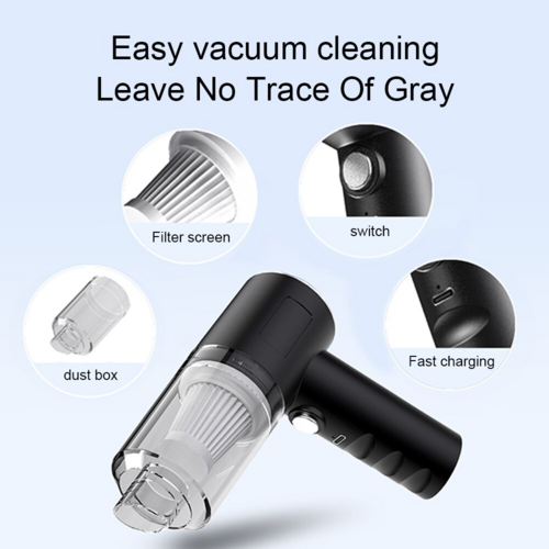 Cordless Mini Vacuum – Sucks Up Car Crumbs, Pet Hair & Desk Mess in Seconds