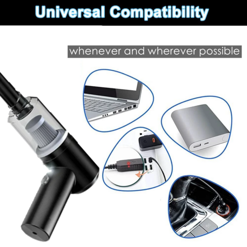 Cordless Mini Vacuum – Sucks Up Car Crumbs, Pet Hair & Desk Mess in Seconds